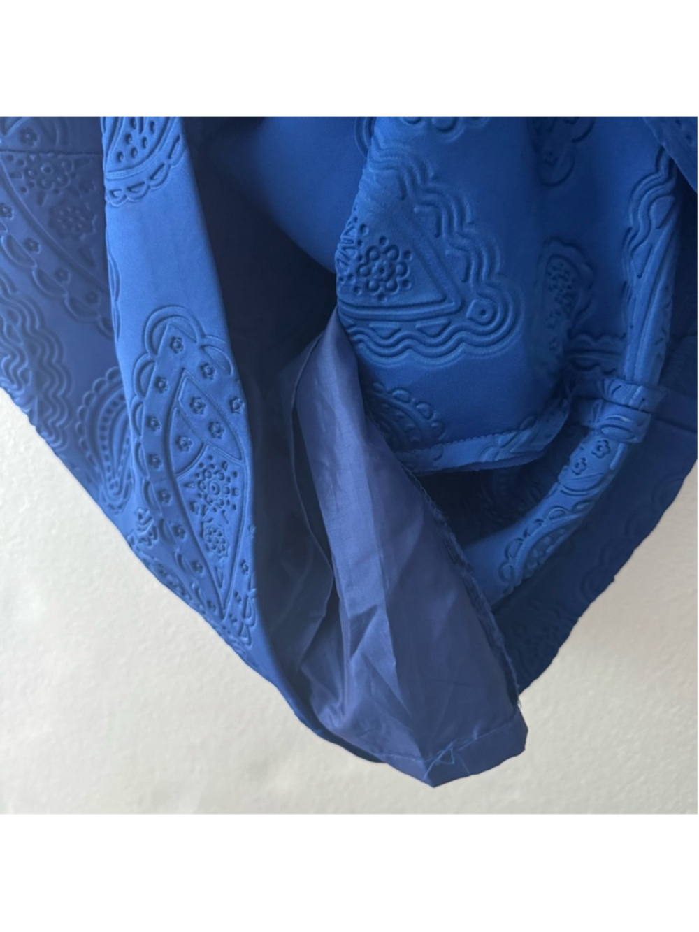 MaxMara Cobalt Blue Long Sleeve Mini Cocktail Dress size Medium - Picture 6 of 10